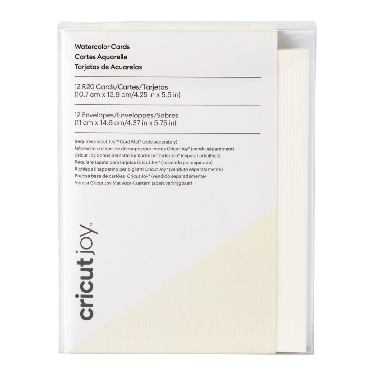 2009984 - Cricut Watercolor Cards White 12pk R20 Cards in Ivory 10.7x13.9cm