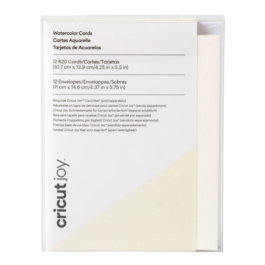 2009984 - Cricut Watercolor Cards White 12pk R20 Cards in Ivory 10.7x13.9cm
