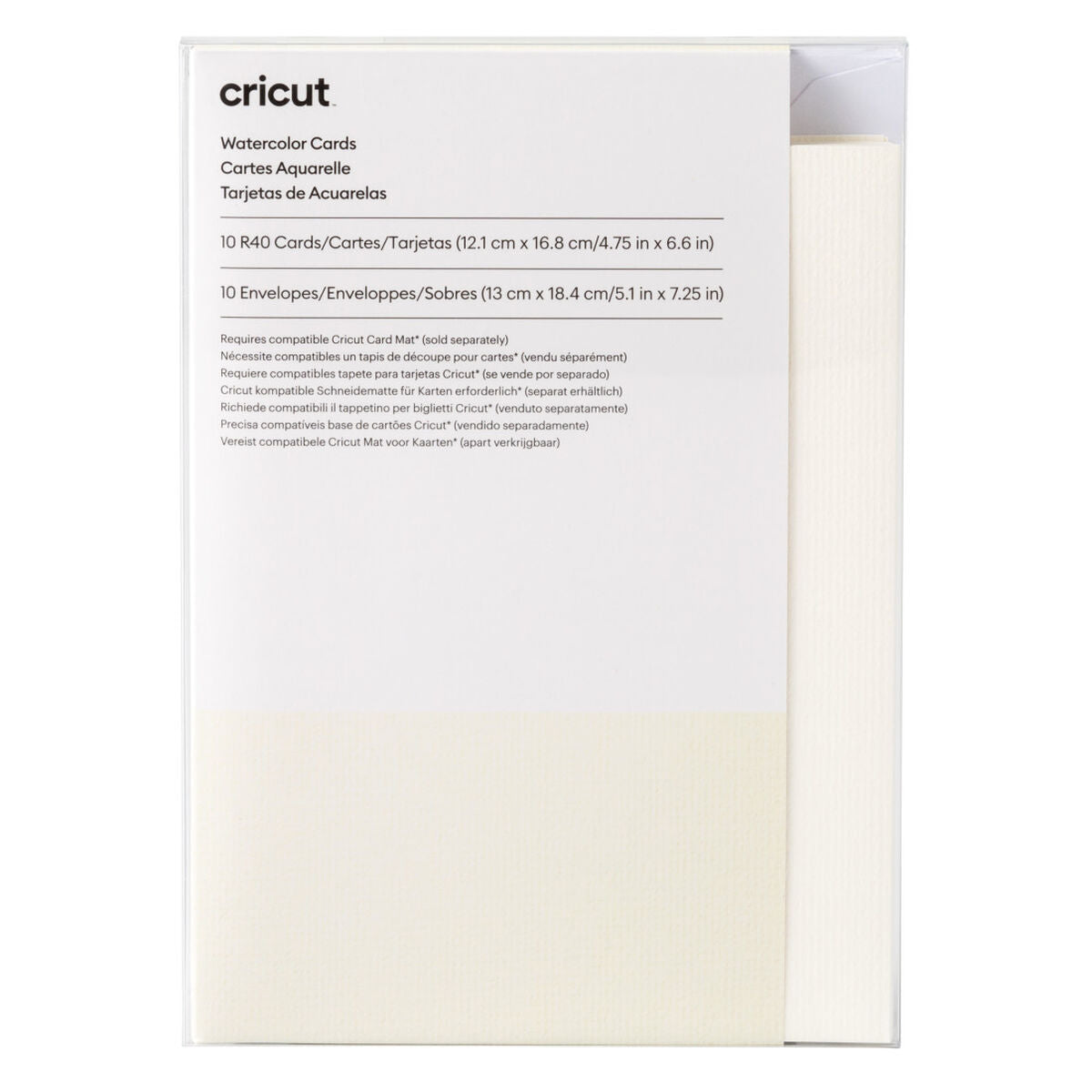 2009985 - Cricut Watercolor Cards White 10pk R40 Cards in Ivory 12.1x16.8cm