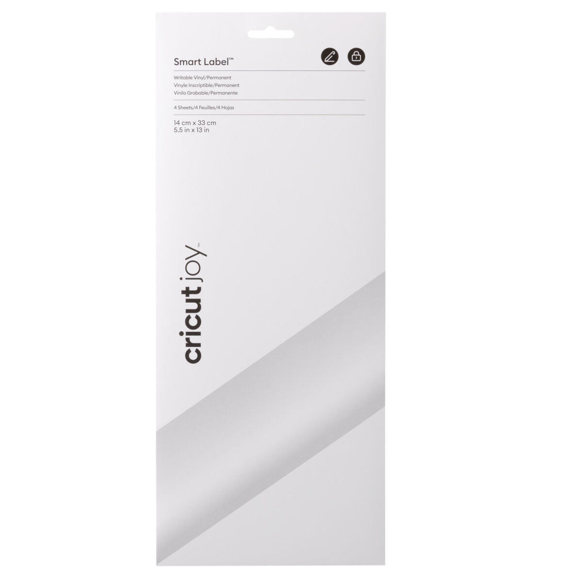 2010000 - Cricut Joy Permanent Smart Vinyl Write White 4 sheets 14x33 cm