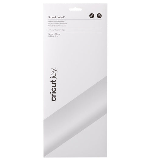 2010000 - Cricut Joy Permanent Smart Vinyl Write White 4 sheets 14x33 cm