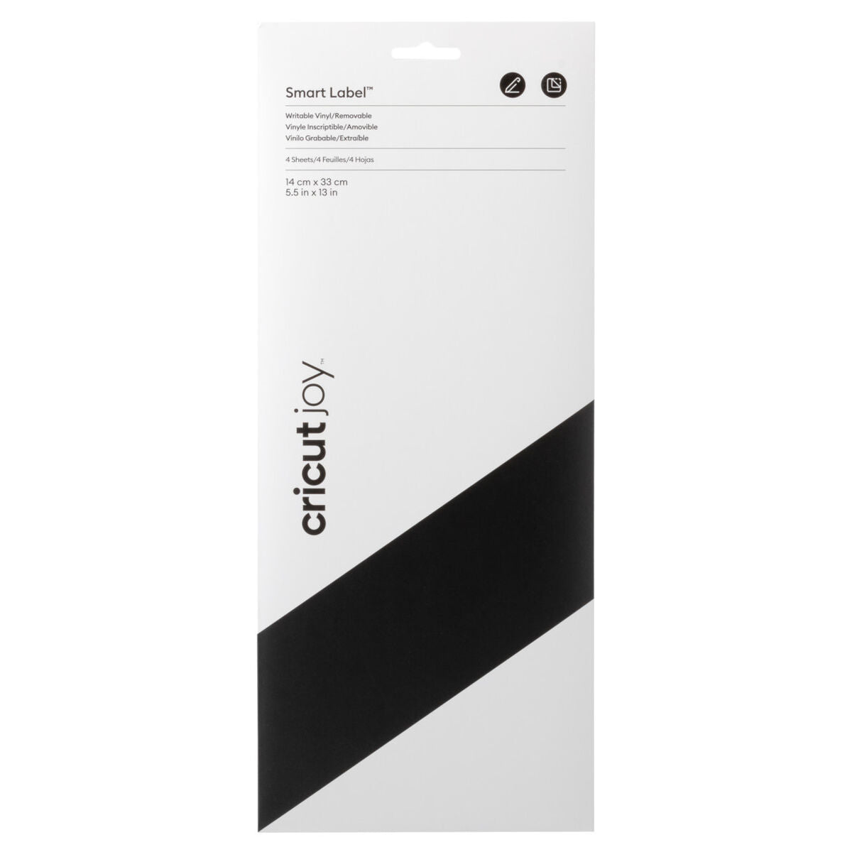 2010002 - Cricut Joy Removable Smart Vinyl Write Black 4 sheets 14x33cm