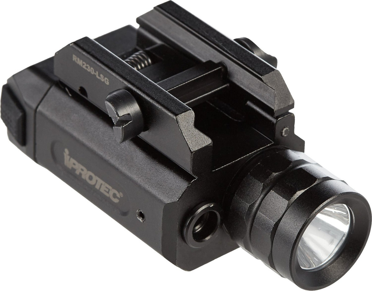 iProtec RM230LSG Rail-Mounted Light with Green Laser - 230 Lumens