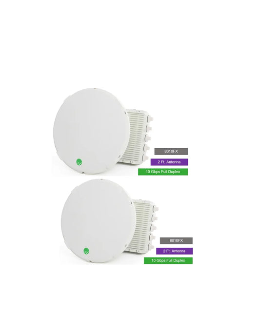 Siklu E-Band (80GHz) Complete PTP link FDD 10Gbps, 2ft EXT Dual-Band Antennas w/5 GHz Failover Feed | SK-EH8010FX-10GB-2FT-DB