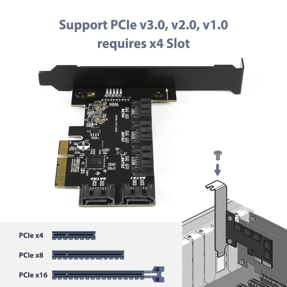 Vantec 5-Port SATA III 6Gbps PCIe x4 Host Card