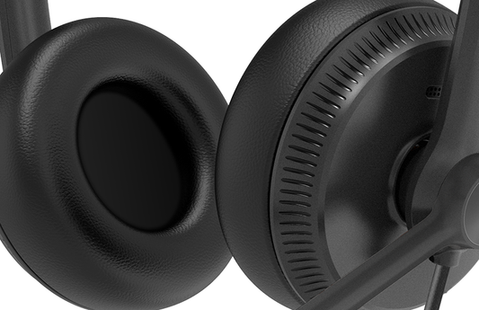 Yealink UH34 Dual Earpiece USB Headset With Leatherette Ear Cushions Teams Edition