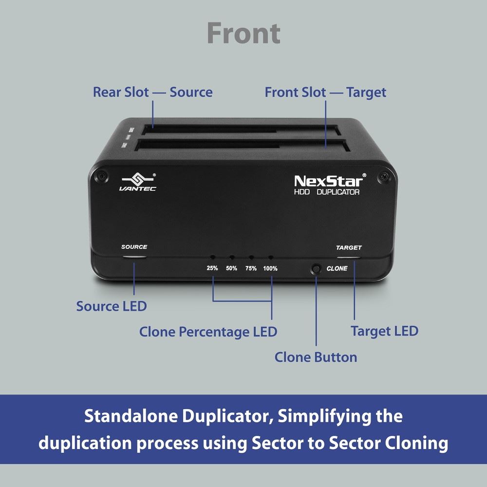 NexStar JX; USB 3.2 Gen1; Dual Bay Dock for SATA Drive with Clone Function
