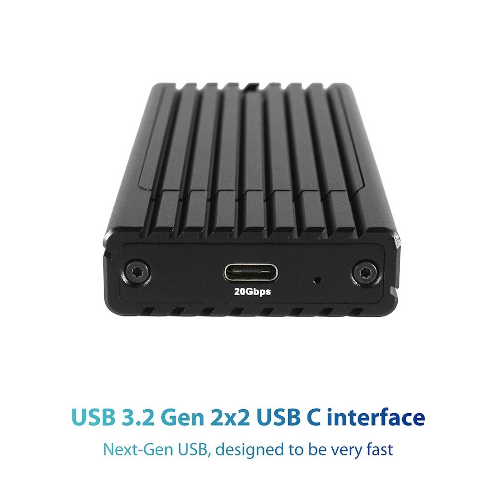 NexStar SX; M.2 NVMe SSD to USB 3.2 Gen2x2; 20G; Type C; Black Enclosure (NST-230C3-BK)
