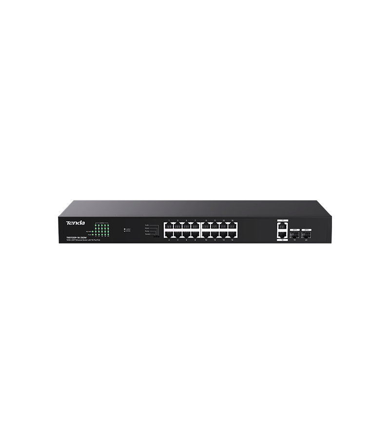TENDA 18-Port Ethernet Switch Wit 16 PoE