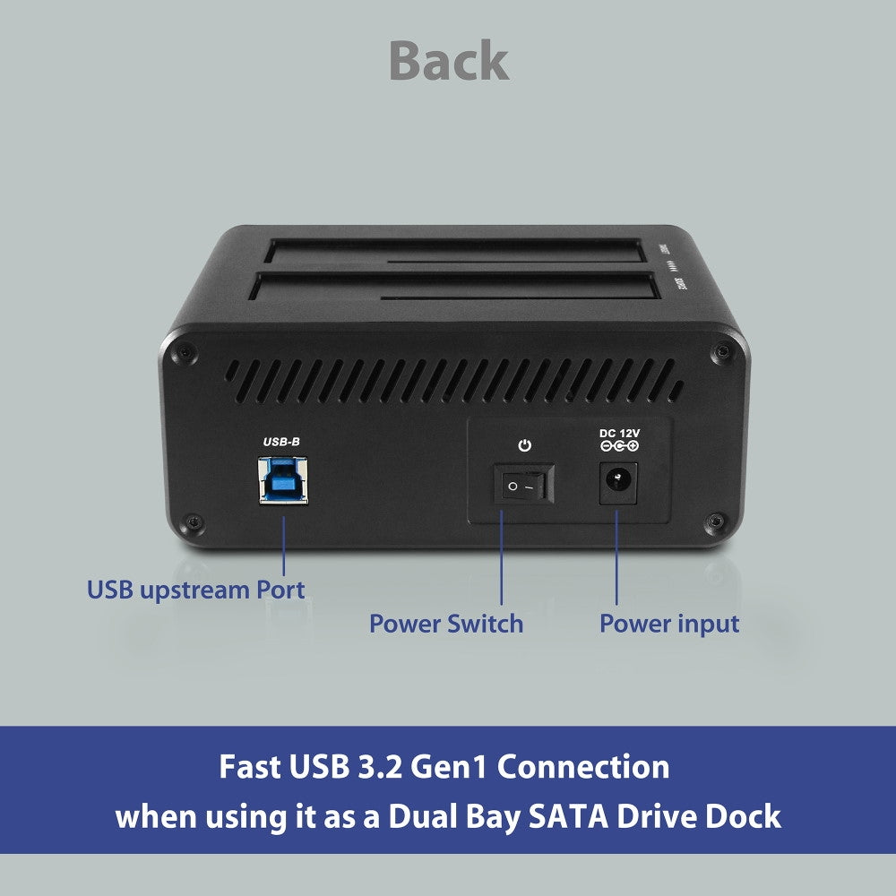 NexStar JX; USB 3.2 Gen1; Dual Bay Dock for SATA Drive with Clone Function