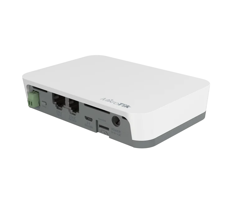 Mikrotik KNOT -IoT Gateway with 650MHz CPU, 64MB RAM, 2 x 10/100Mbps Ethernet ports (PoE-in and PoE-out), built-in 2.4Ghz 802.11b/g/n Dual Chain wireless with integrated antenna, Bluetooth v5.2 with integrated antenna, built-in GPS, CAT-M and NarrowBand