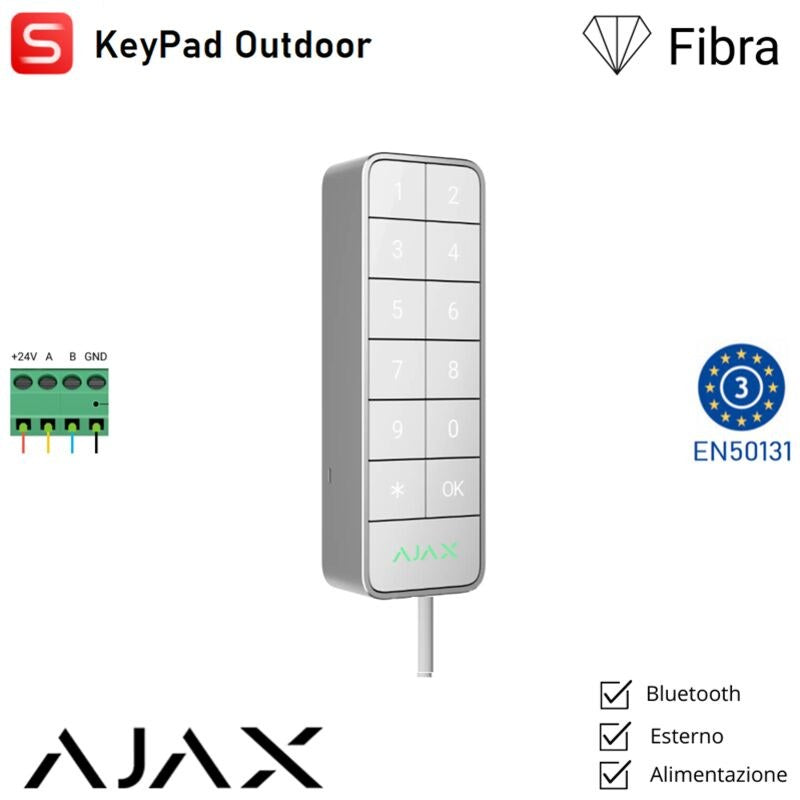 Ajax Superior KeyPad Outdoor Fibra White