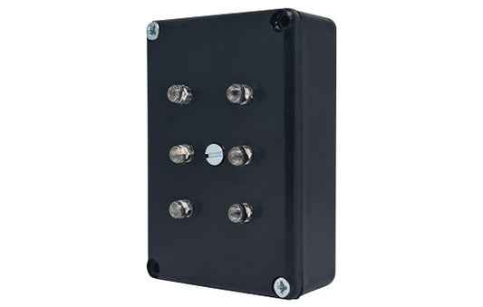 Status Indicator Outdoor - 2 Channel Box type with 3 Red and 3 Green Ultrabright LED, 12Vdc ready.