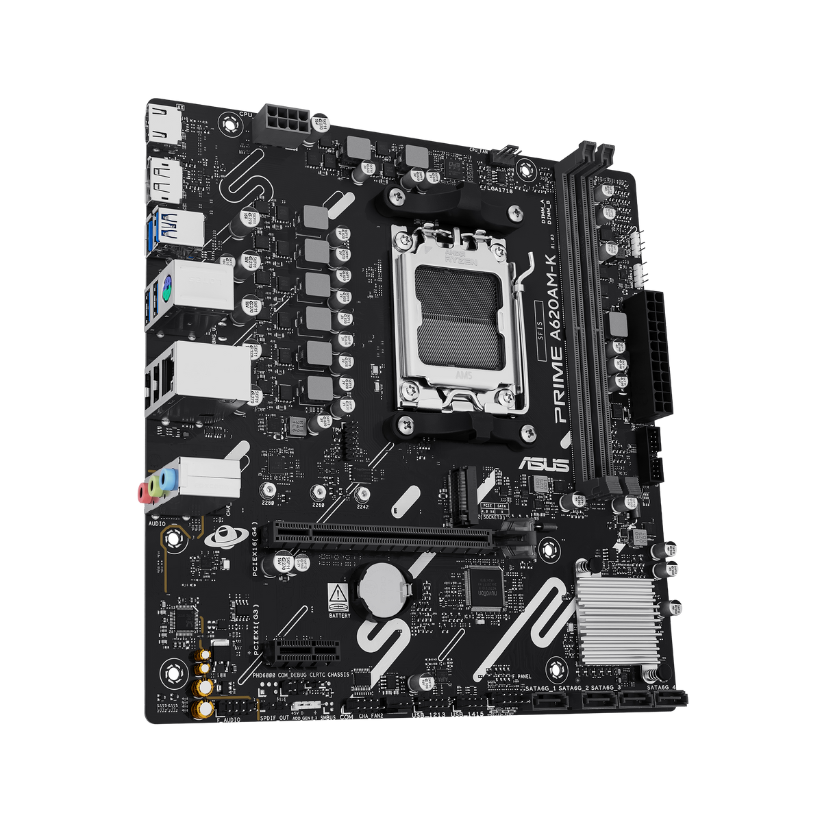 ASUS Motherboard/mATX/AM5/DDR5/2xDIMM/Max.128GB/1xPCIe4x16/1xPCIe3x1/ 1xM.2/4xSATA/1xDP/1xHDMI.