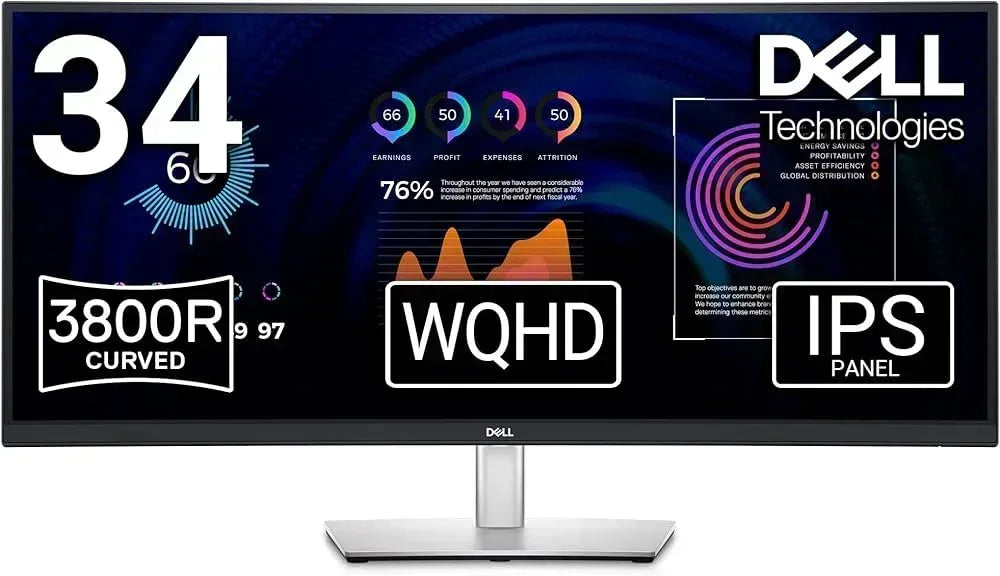 DELL 34 CURVED USB-C HUB MONITOR P3424WE - 86.5CM (34") HDMI (HDCP 2.3) DISPLAYPORT 1.2 (HDCP 2.3) LAN USB-C 3.2 GEN 1 (POWER UP TO 90W) USB 3.2 GEN 1 UPSTREAM (TYPE B) 4 X USB 3.2 GEN 1 DOWNSTREAM (TYPE A) DISPLAY TYPE LED-BACKLIT LCD MONITOR / TFT ACTIV - Guards On Duty Shop & Security Guards