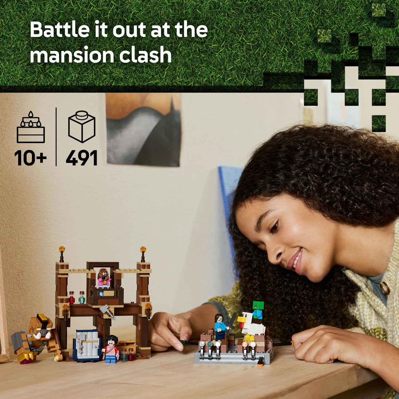 LEGO® Minecraft® Woodland Mansion Fighting Ring Gamer Toy with Mob Figures 21272