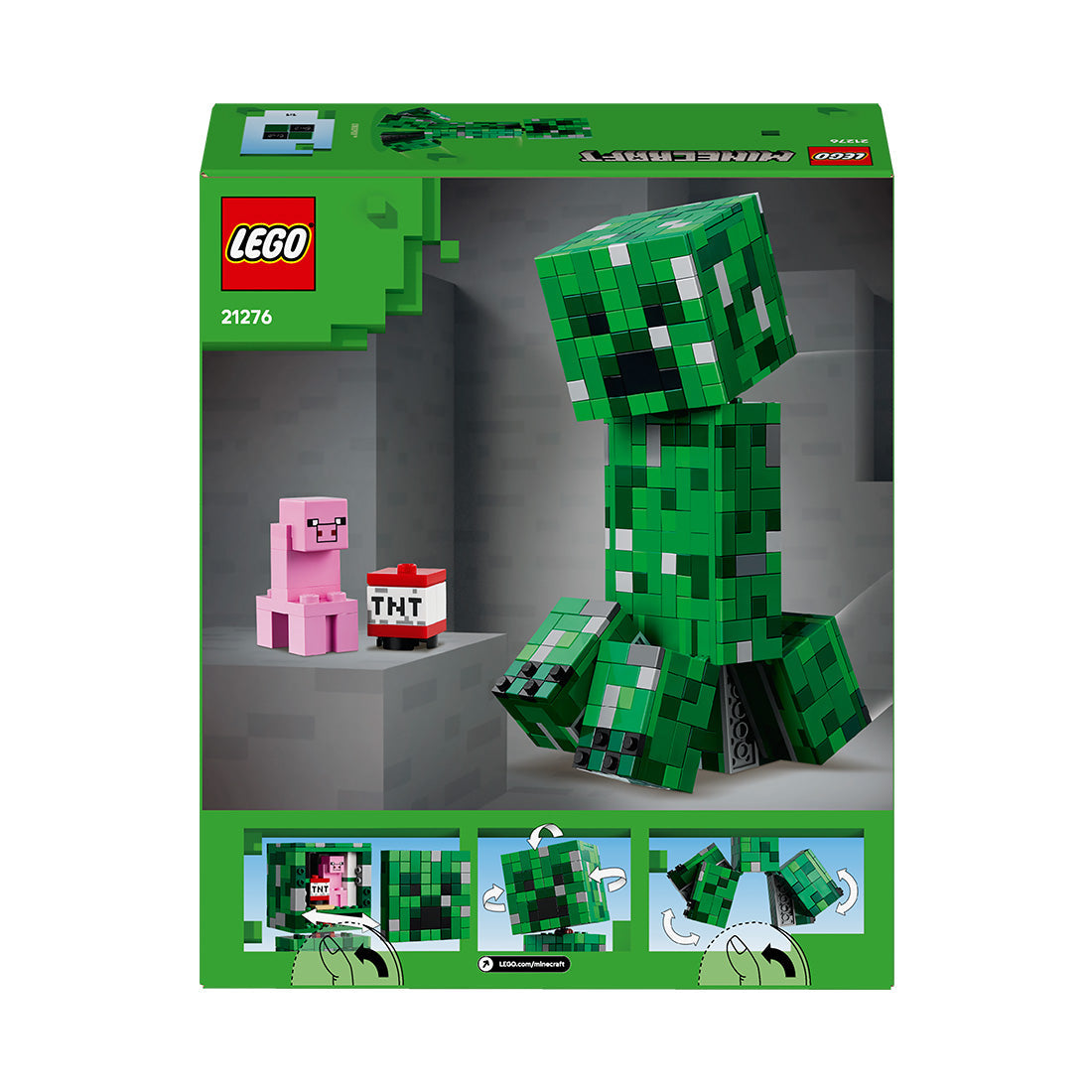 LEGO® Minecraft® The Creeper™ Gamer Decor and Action Figure Building Toy 21276