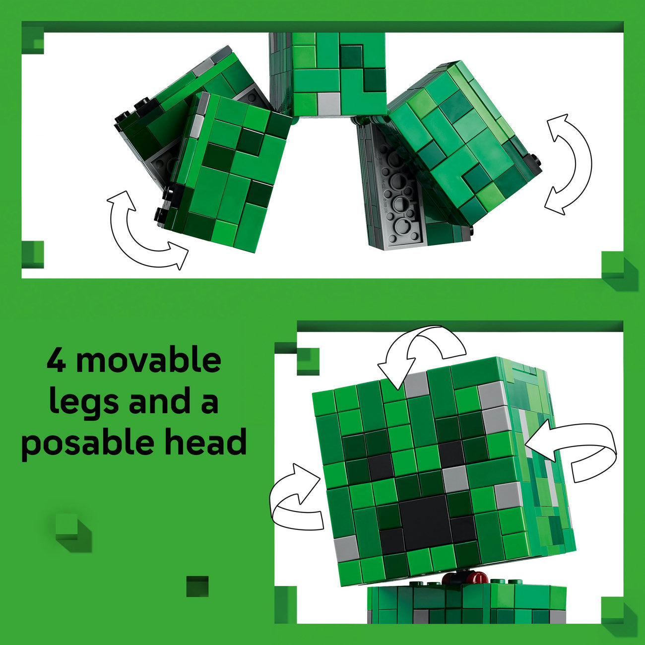 LEGO® Minecraft® The Creeper™ Gamer Decor and Action Figure Building Toy 21276