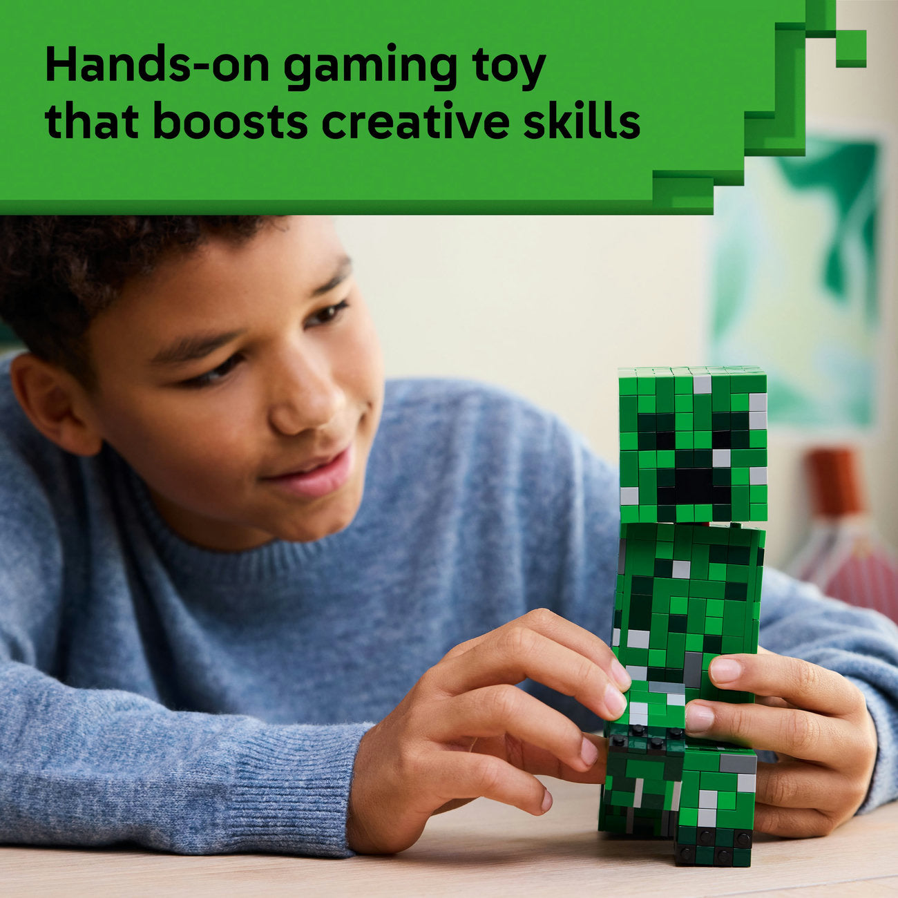 LEGO® Minecraft® The Creeper™ Gamer Decor and Action Figure Building Toy 21276