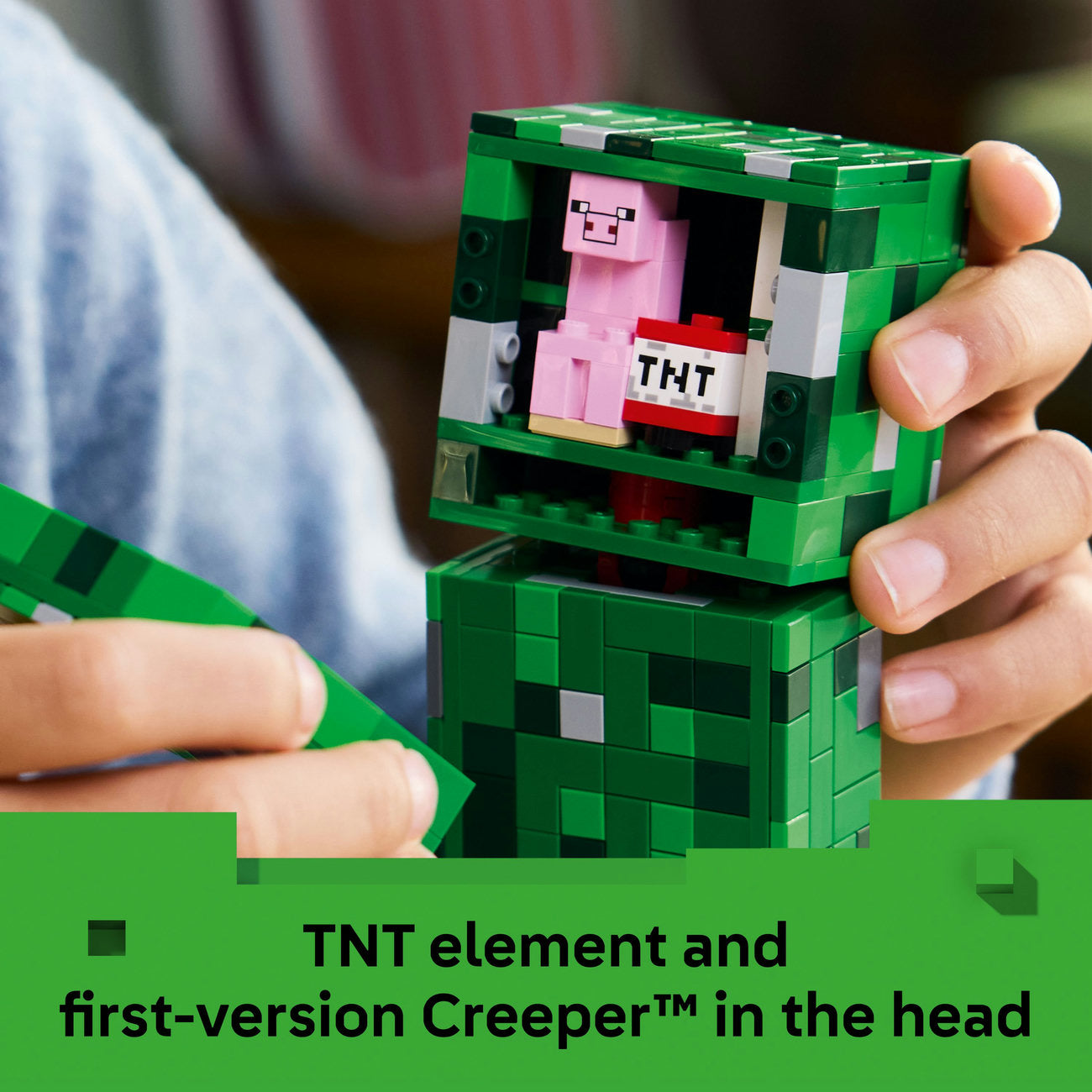 LEGO® Minecraft® The Creeper™ Gamer Decor and Action Figure Building Toy 21276