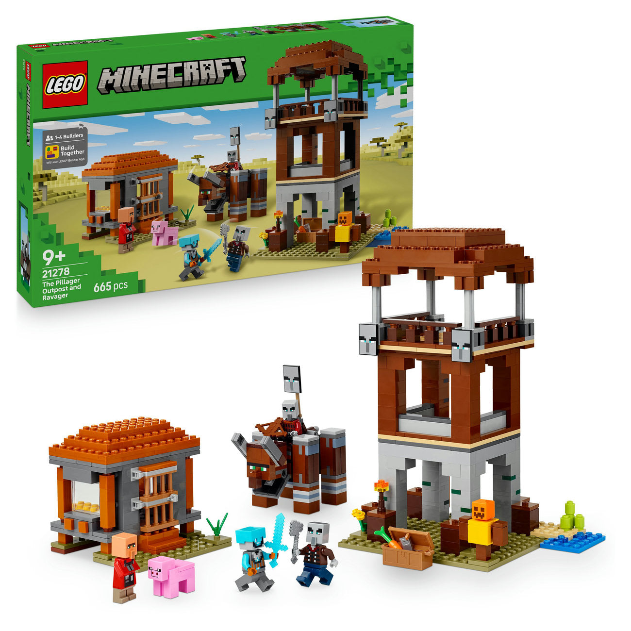LEGO® Minecraft® The Pillager Outpost and Ravager Gamer Building Toy Gift 21278