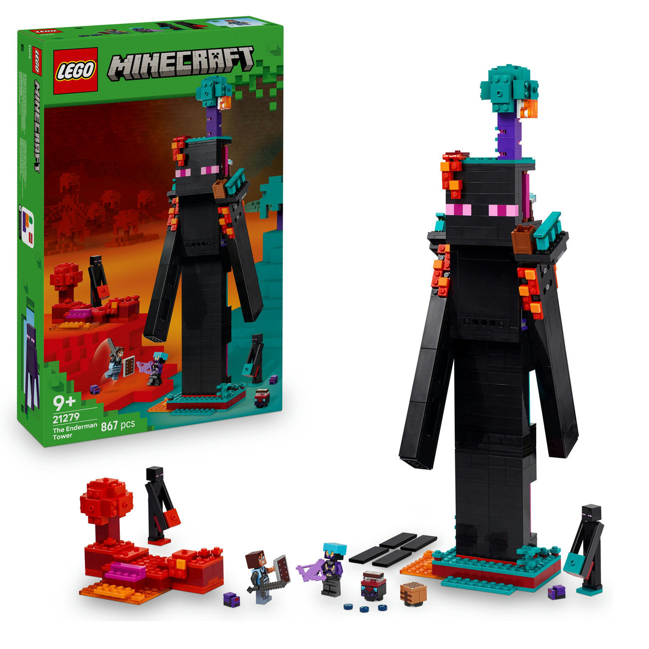 LEGO® Minecraft® The Enderman Tower Toy for Kids, Gamer Gift 21279