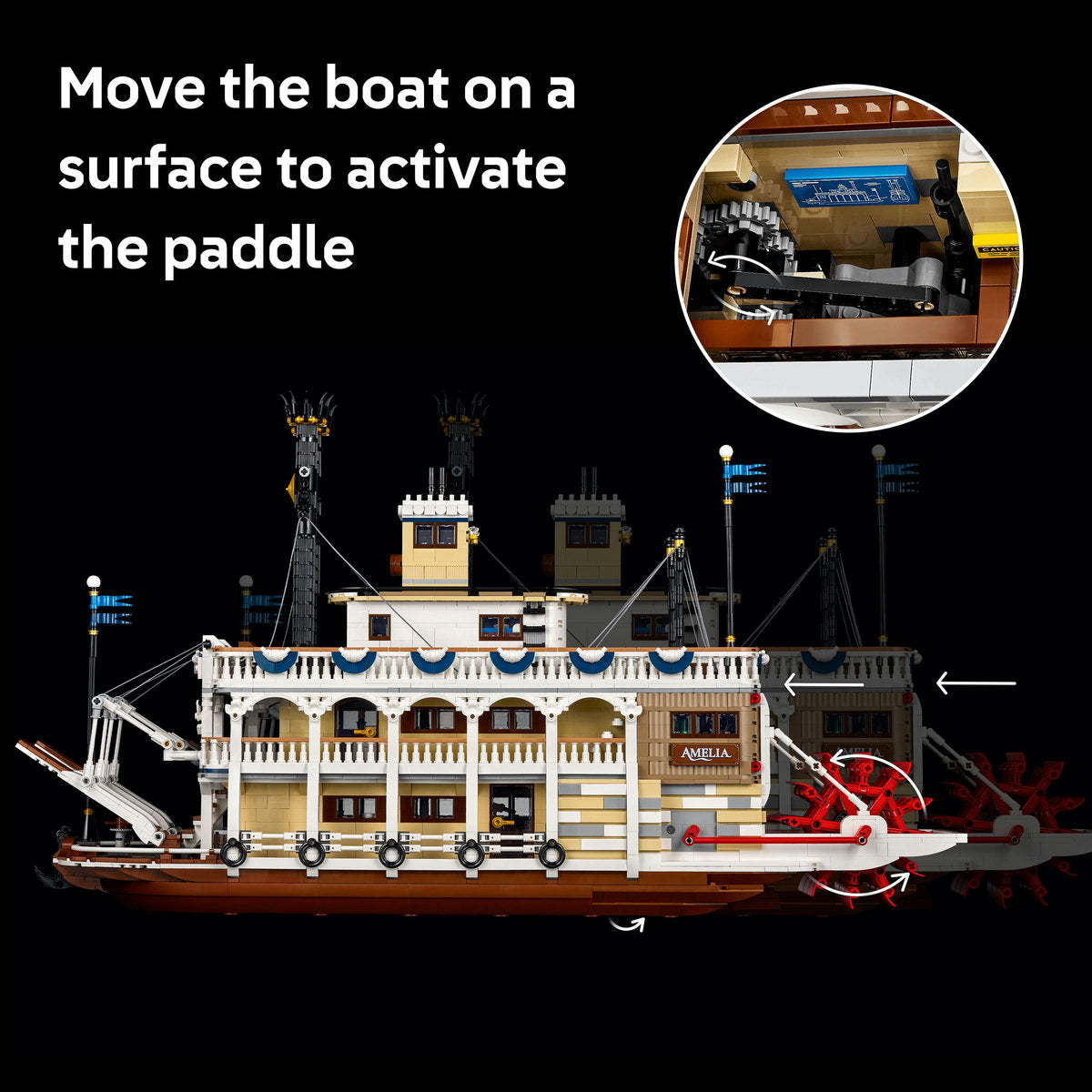 LEGO® Ideas River Steamboat, Nautical Decor for the Home 21356