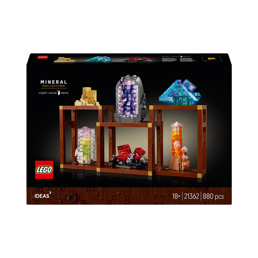 LEGO® Ideas Mineral Collection, Crystal Display Shelves, Living Room Decor 21362