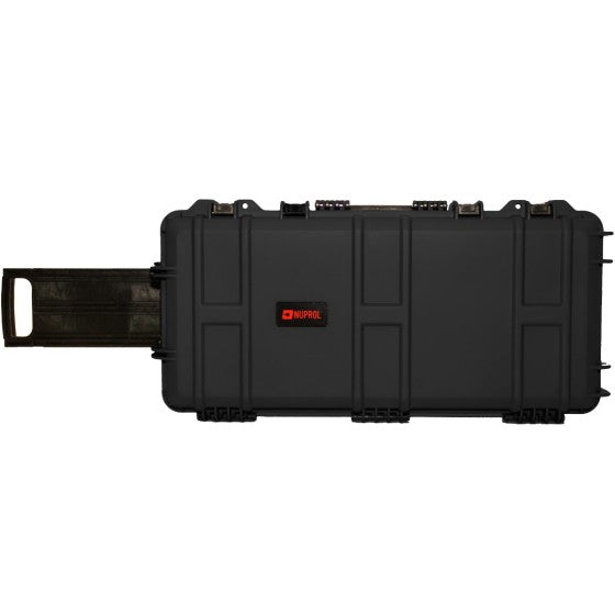 Nuprol Premium Rifle Case Medium Black - Wheeled Tactical Gun Case with Wave Foam Interior NHC-07-BLK