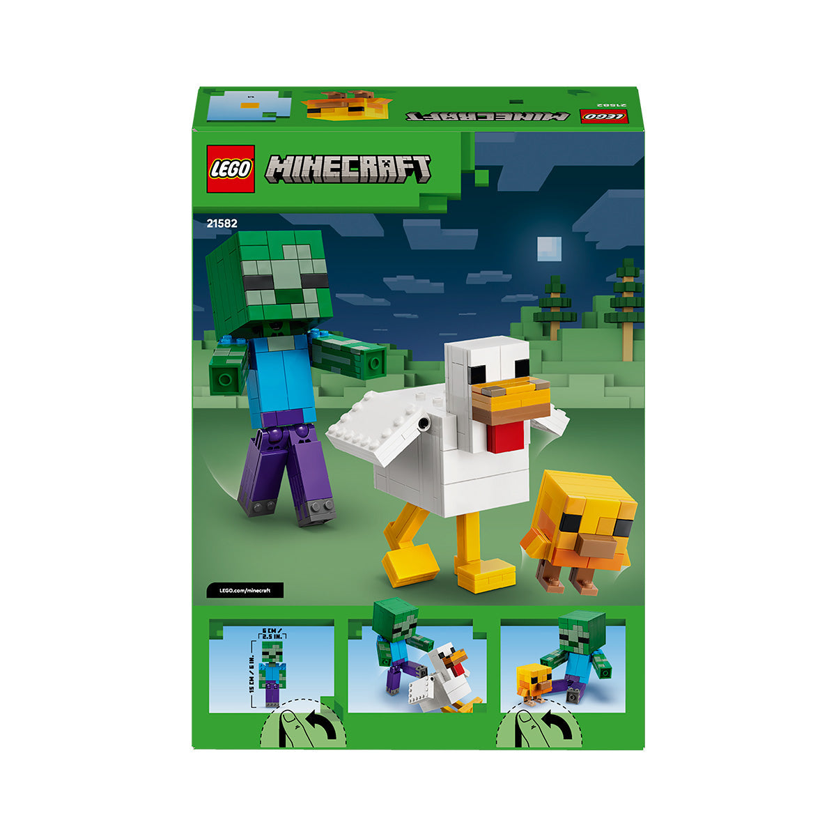 LEGO® Minecraft® Chicken Jockey Building Toy Decor 21582
