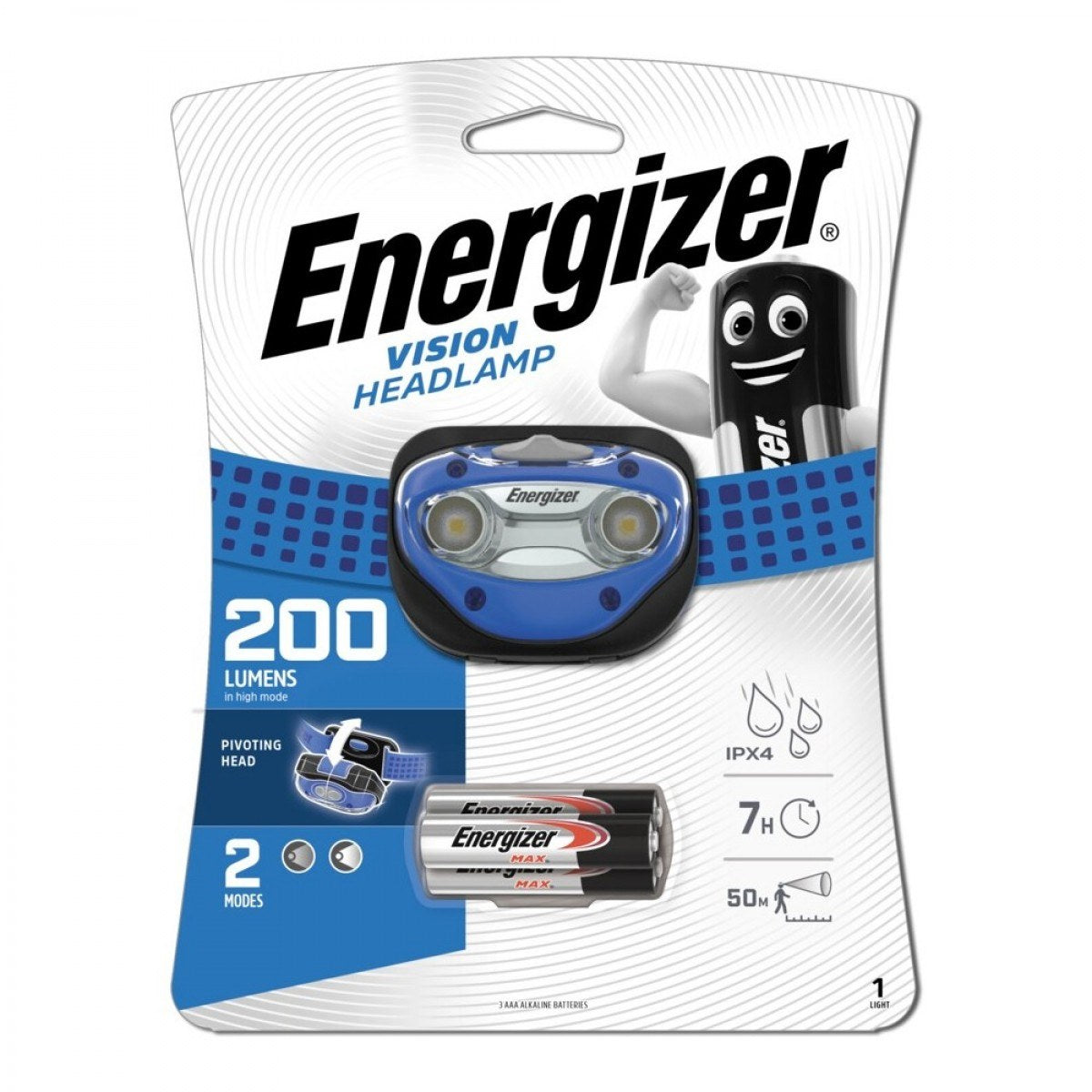 Energizer Vision 200 Lumen Headlamp (HDA323)