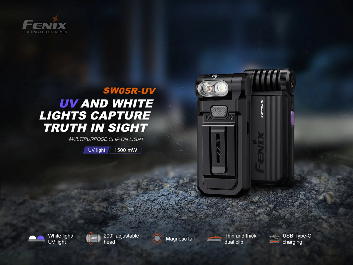 Fenix SW05R-UV Flashlight Black