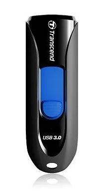 TRANSCEND 16GB JF790 USB3.1 GEN 1 CAPLESS FLASH DRIVE - BLACK AND BLUE