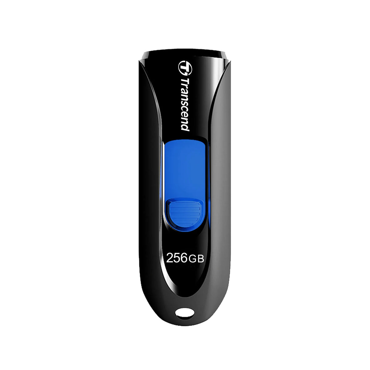TRANSCEND 32GB JF790 USB3.1 GEN 1 CAPLESS FLASH DRIVE - BLACK AND BLUE
