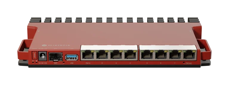 MikroTik L009UiGS with 8 x Gb LAN ports, 1 x 2.5 Gb SFP port, USB, desktop/1U rackmount case