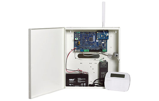 Neo Pro G3 128 Zone Hybrid Control Panel, 8 Partitions - 8 onboard zones, 4 PGMs, 128 wired & wls zones, support PowerG, on-board ethernet, c/w enclosure
