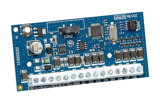 Neo 8 PGM Low Current Output Expander Module - 50mA outputs, 125mA aux power output, tamper input