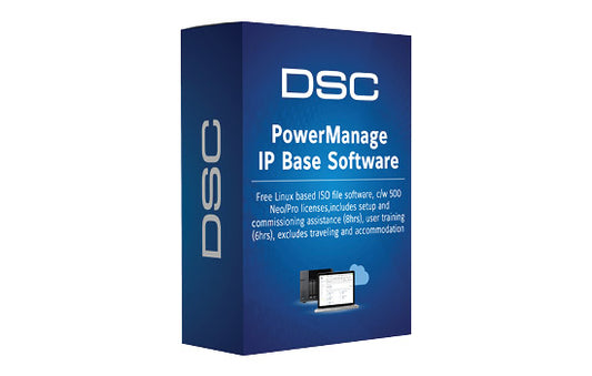 PowerManage IP Base Software - Free Linux based ISO file software, c/w  500 Neo/Pro licenses,includes setup and commissioning assistance (8hrs), user training (6hrs), excludes traveling and accommodation