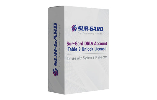 Sur-Gard DRL5 Account Table 3 Unlock License - for use with System 5 IP line card