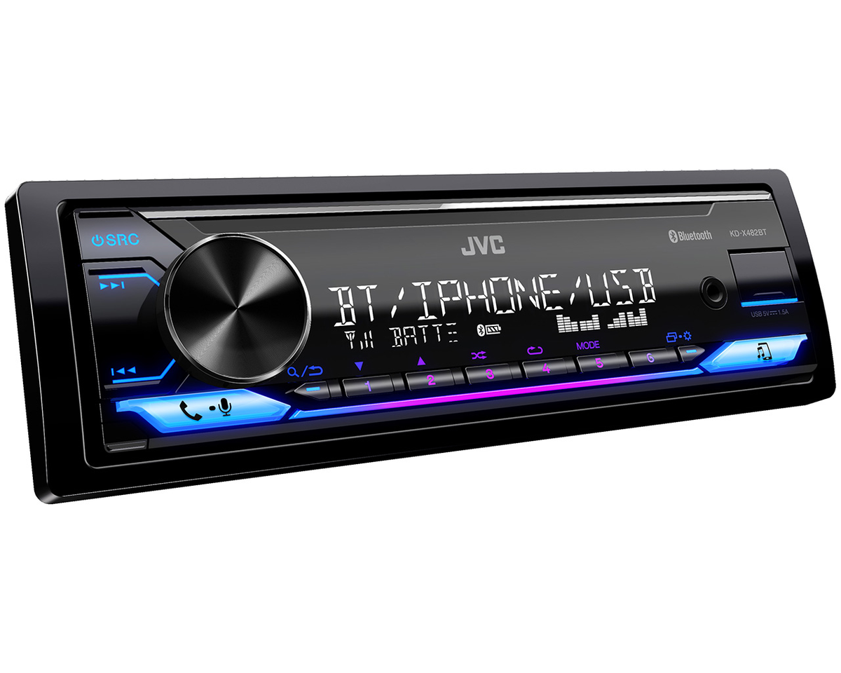 JVC KD-X482BT 1-Din Bluetooth Digital Media Receiver (KD-X482BT)