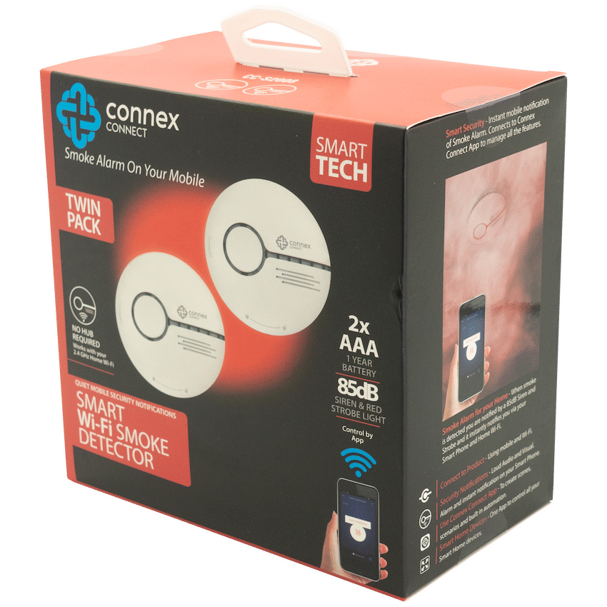 Smart Wi-Fi Smoke Detector Alarm Twin Pack - Guards On Duty Shop & Security Guards