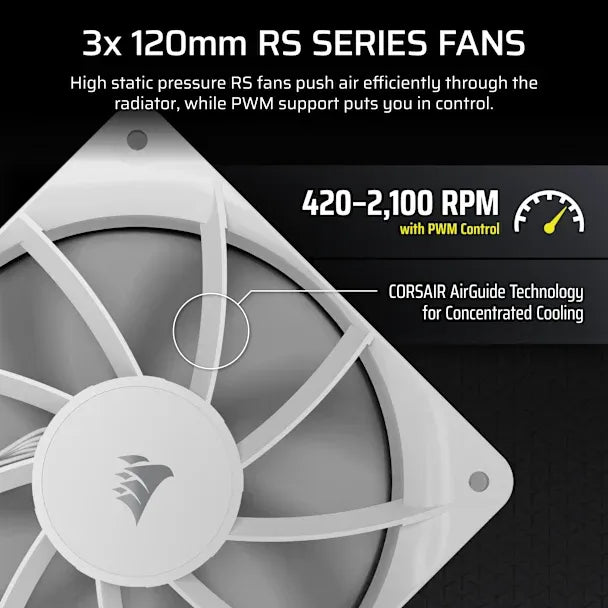 NAUTILUS 360 RS LCD Liquid CPU Cooler – 2.1'' IPS LCD Screen – RS120 Fans – 360mm Radiator – LGA1851/1700 AMD AM5/AM4