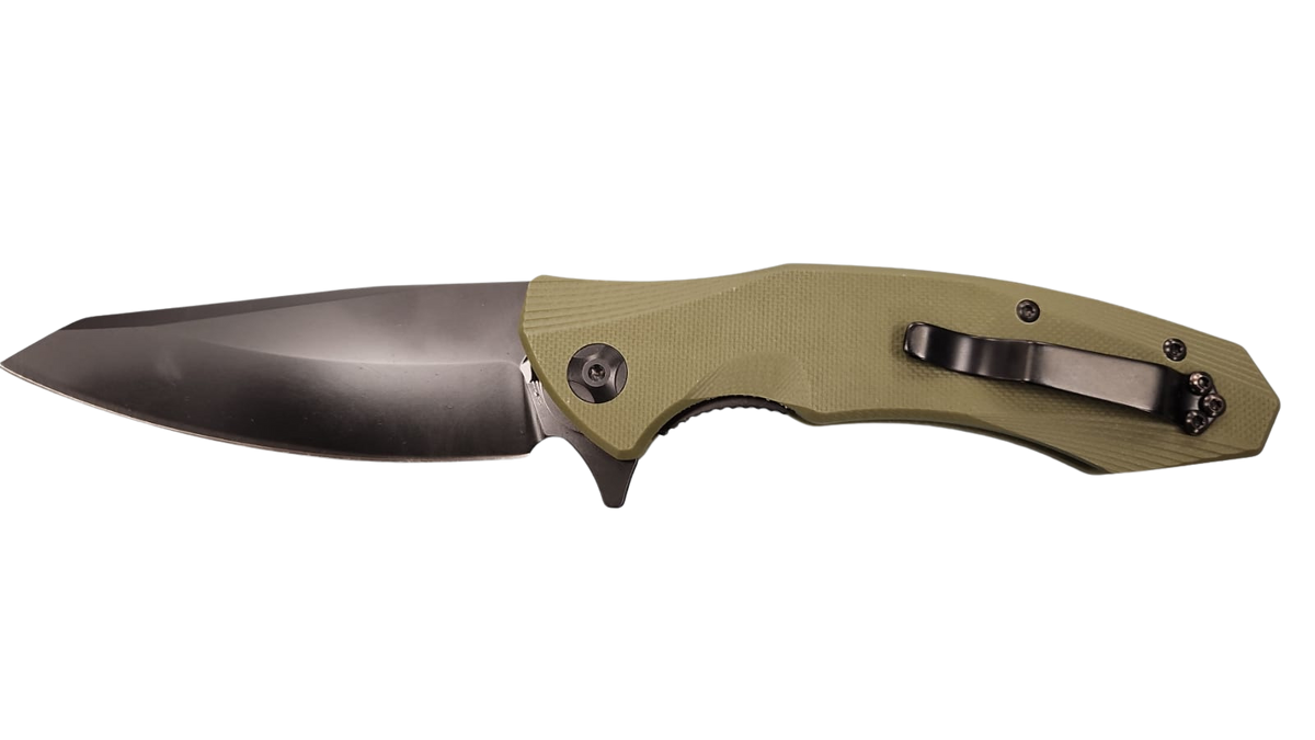 FAS7-17 Pocket Knife Folding With Olive Handle