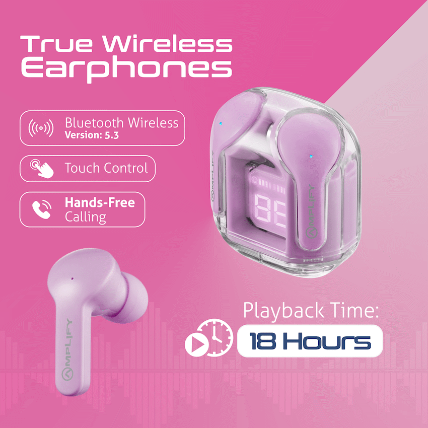 Amplify Lumina Series TWS Earphones - Purple