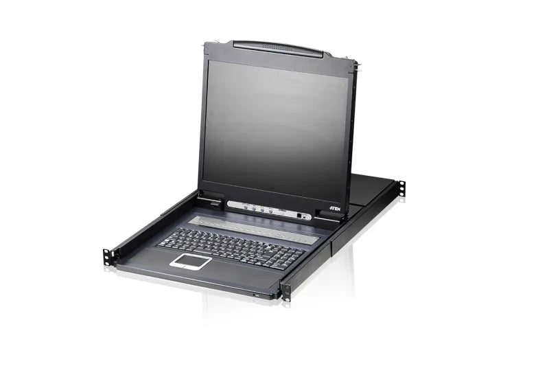 ATEN 8P PS/2-USB VGA 19'' LCD KVM Switch W/(USA KB/SPKB)/W/(US/EU) CORD