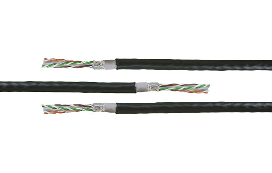 Acconet CAT6 100m UV Outdoor CCA SF/TP Pull Box 100m Ethernet Cable Black