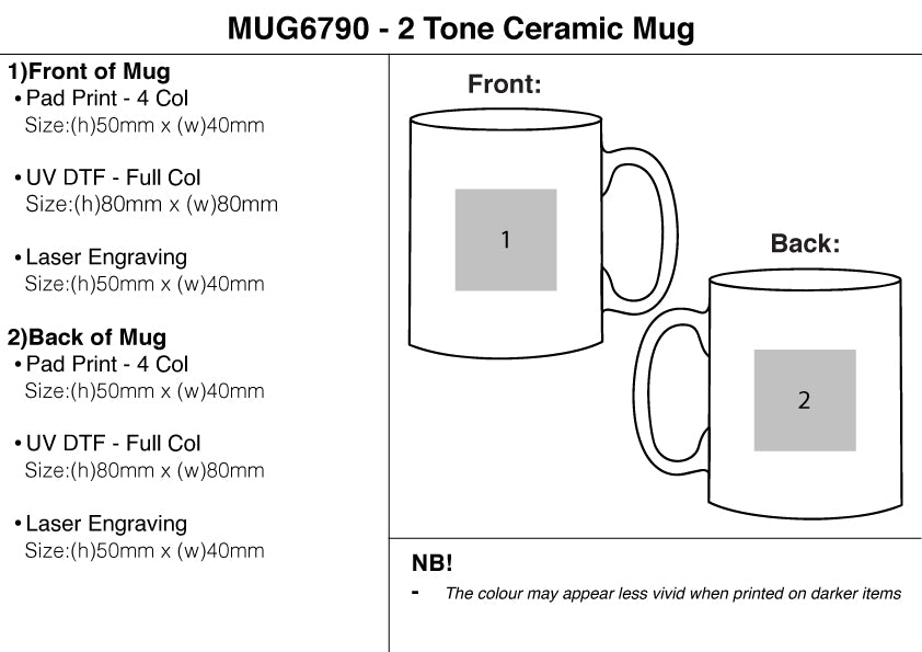 300ml 2 Tone Ceramic Mug