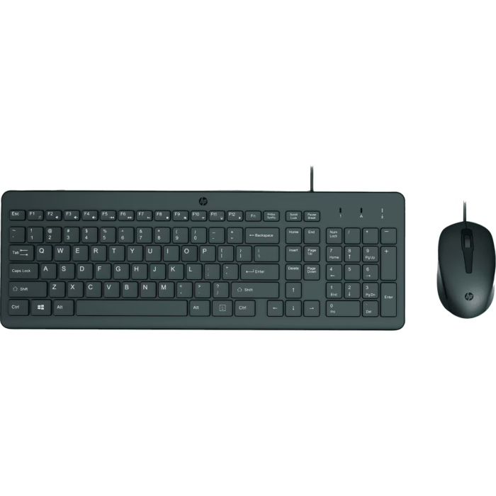 HP 150 Wired Mouse and Keyboard Combo Set English - Black - Keyboard and Mouse Combo - HP - Accessories - Guards On Duty Shop & Security Guards