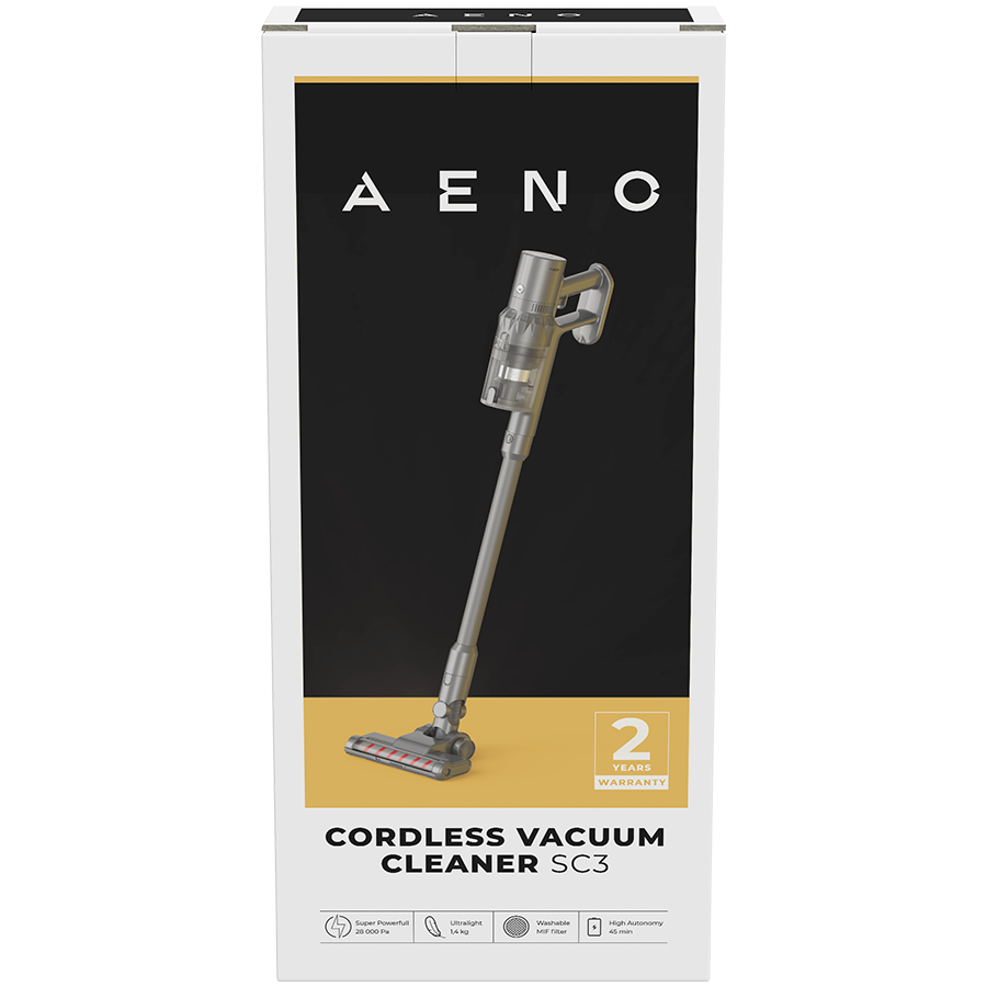AENO SC3 Cordless Stick Vacuum Cleaner, 250W, LED, 28kPa, Grey