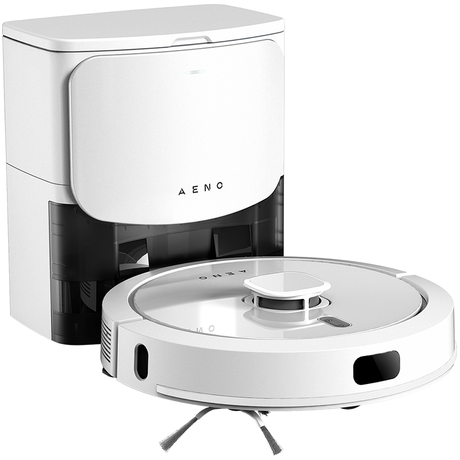 AENO RC4S Robot Vacuum, 2-in-1, HEPA Filter, Auto-Empty Tank, 4000Pa, White